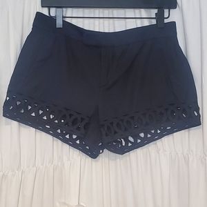 Catherine Malandrino 6P Black Eyelet Dressy Shorts